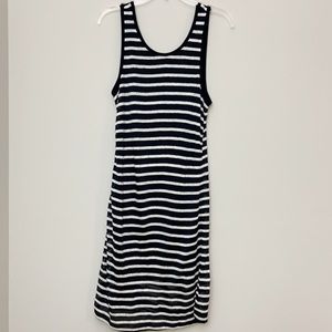 Splendid |White Blue Striped Maxi Sleeveless Dress